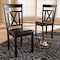 Baxton Studio Rosie Modern Dark Brown Faux Leather Upholstered Dining Chair, PK2 142-8032 - alternate 7